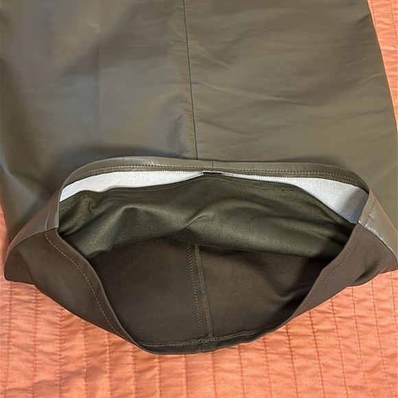 AS by DF Recycled Leather pencil skirt Desert Olive, size Medium - Picture 6 of 15